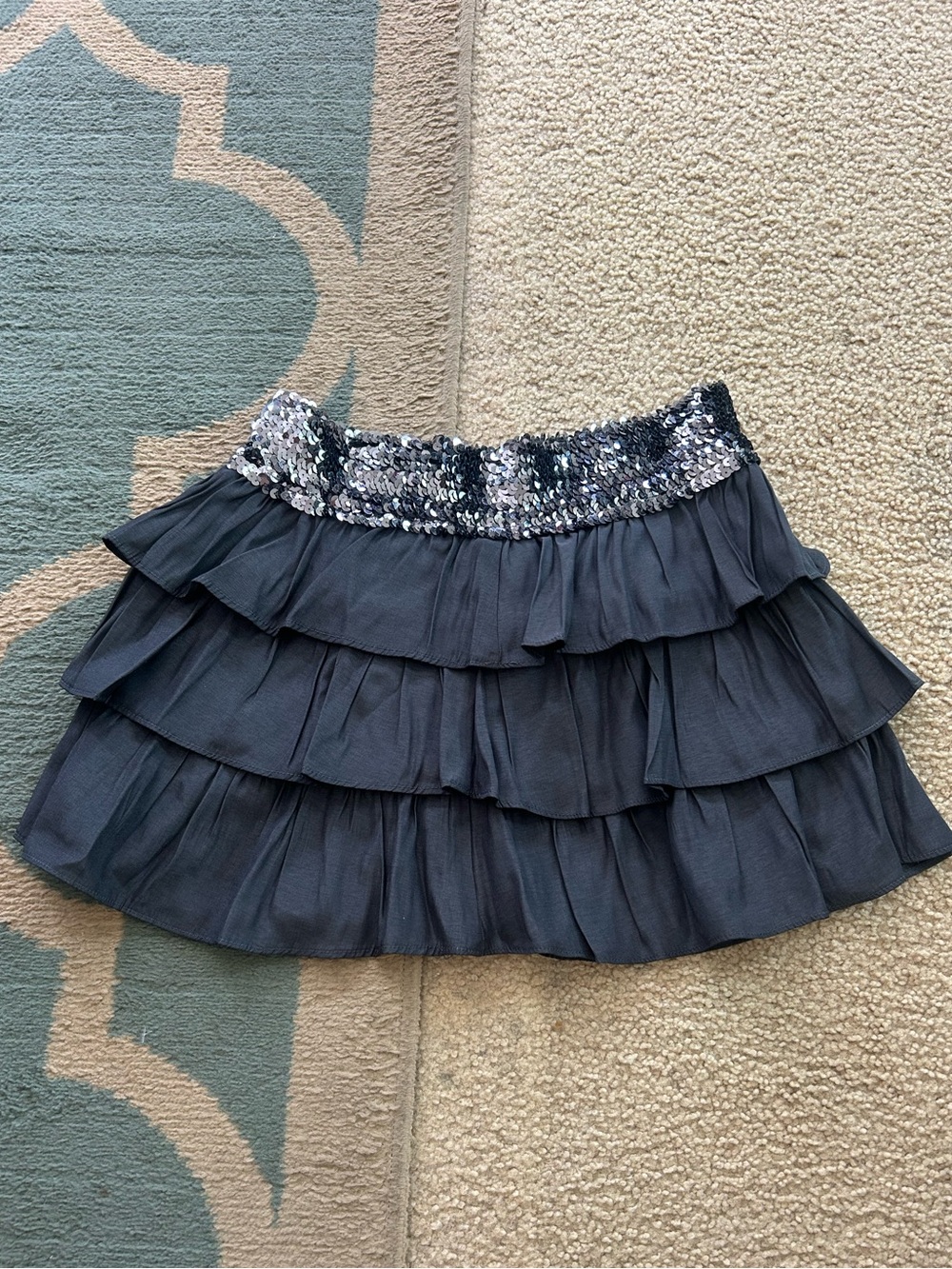 Rhapsody Tiered Sequin Waist Skirt